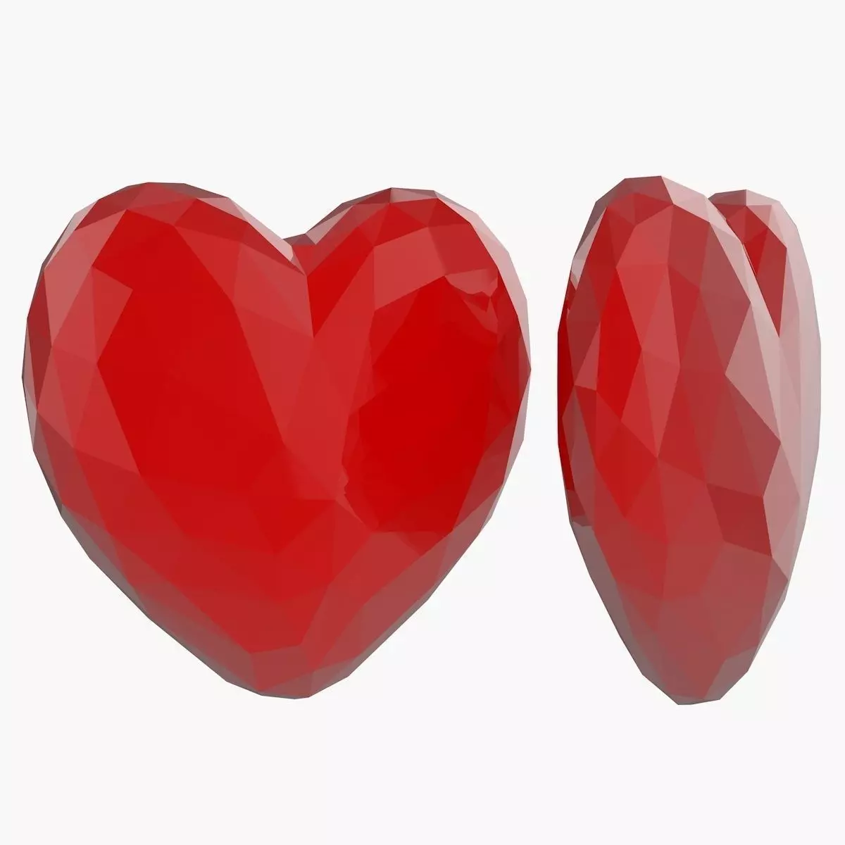 Heart symbol Low-poly 3D model