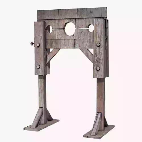 Wooden Guillotine 3D model