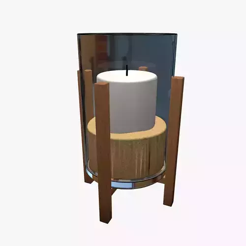 Candle with Holder 3D model