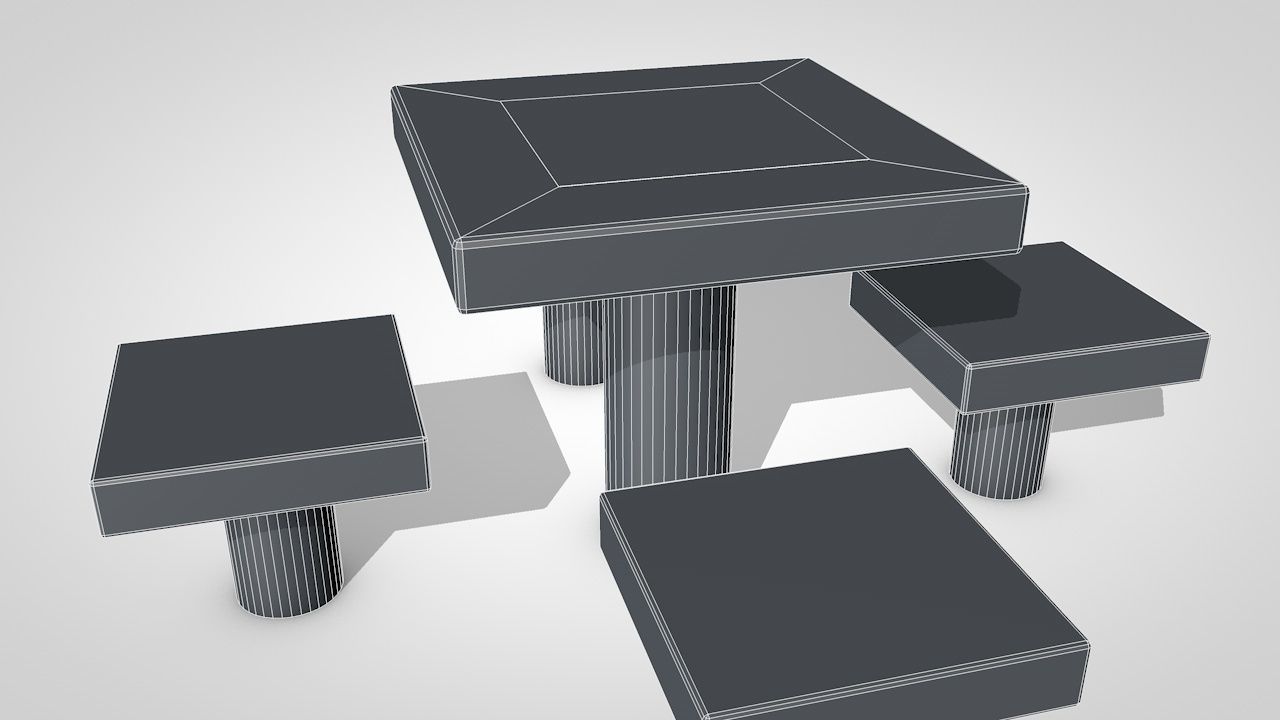 Chess Table 3D model_8