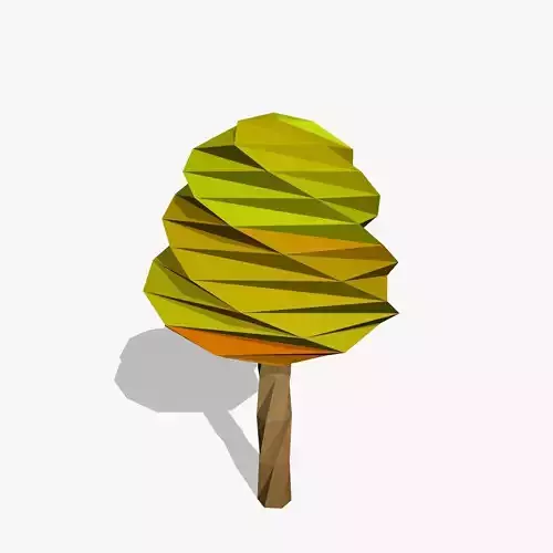 Cartoon Tree Low-poly 3D model