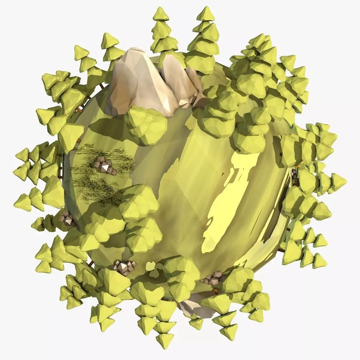 Cartoon Planet Low-poly 3D model