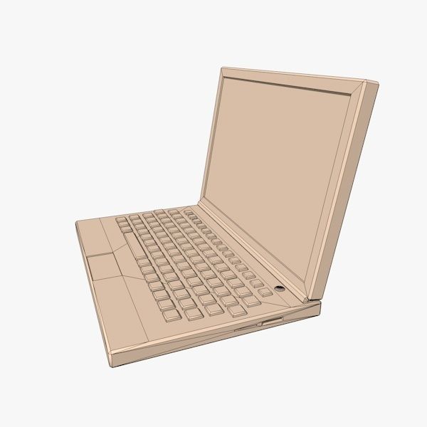 Cartoon Laptop  3D model_8