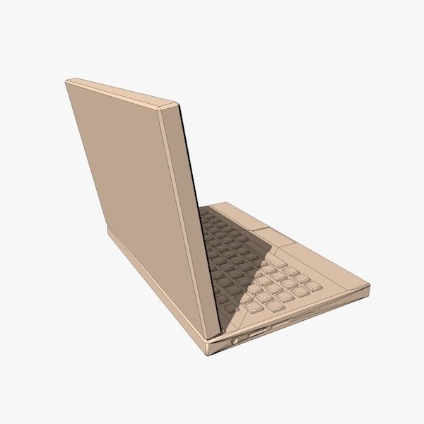Cartoon Laptop  3D model_12