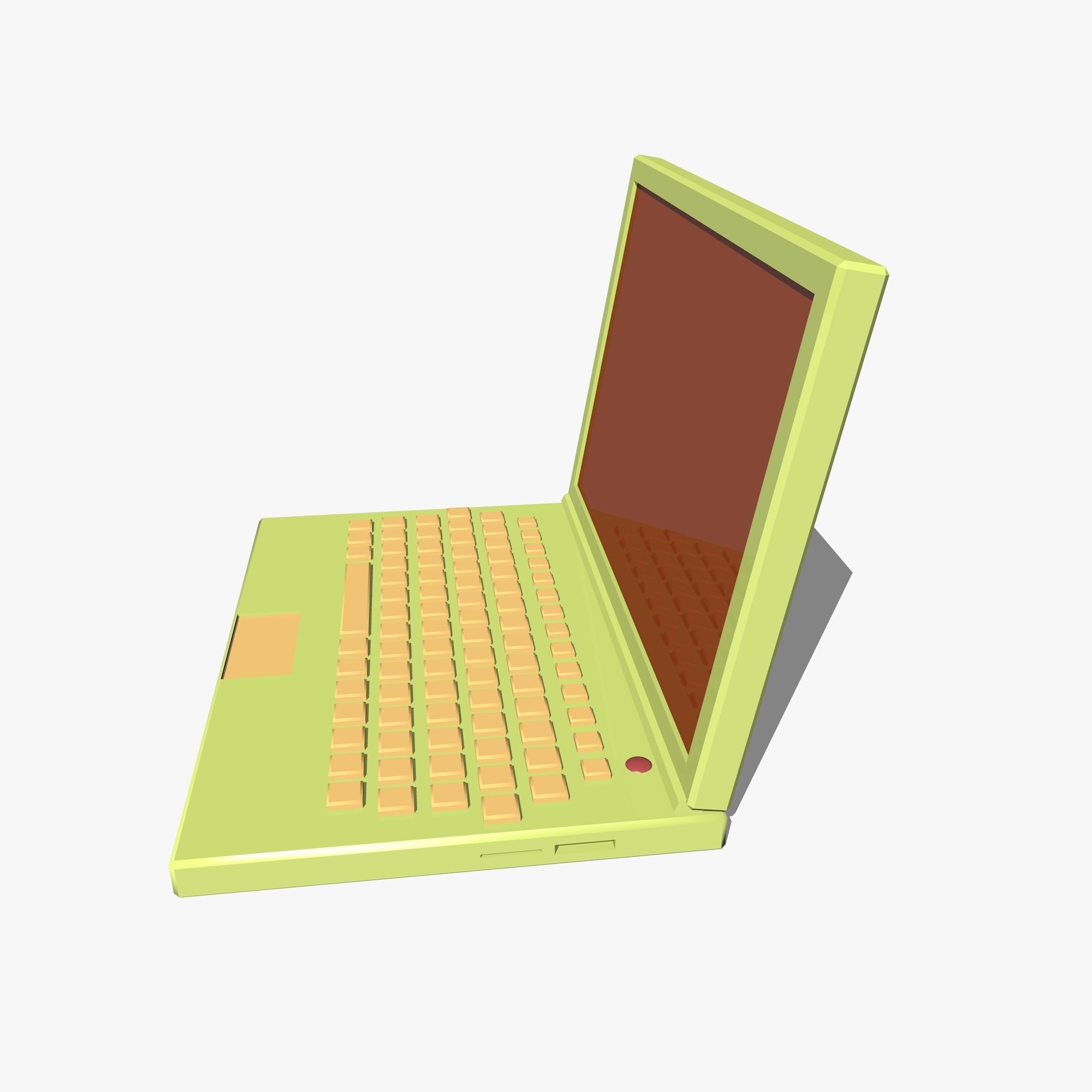 Cartoon Laptop  3D model_2