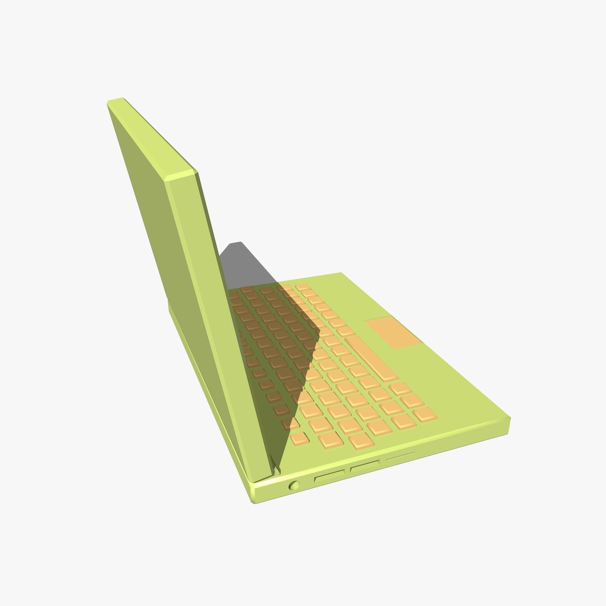 Cartoon Laptop  3D model_4