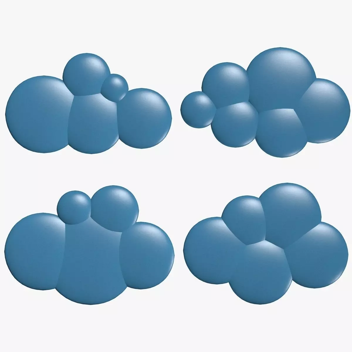 Cartoon Clouds 3D model