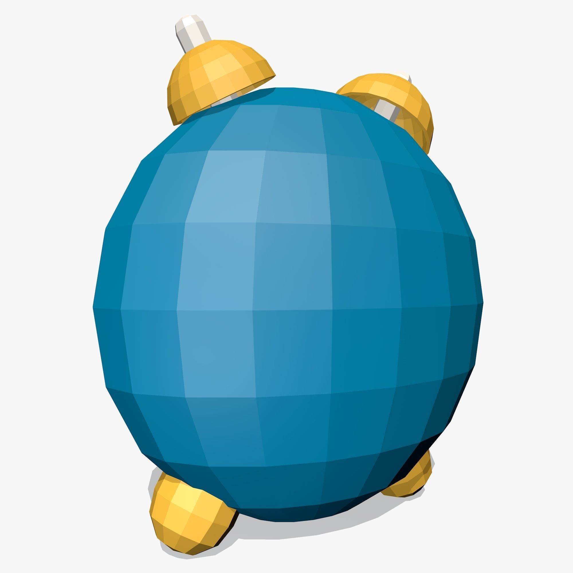 Cartoon Alarm Clock 3D model_3