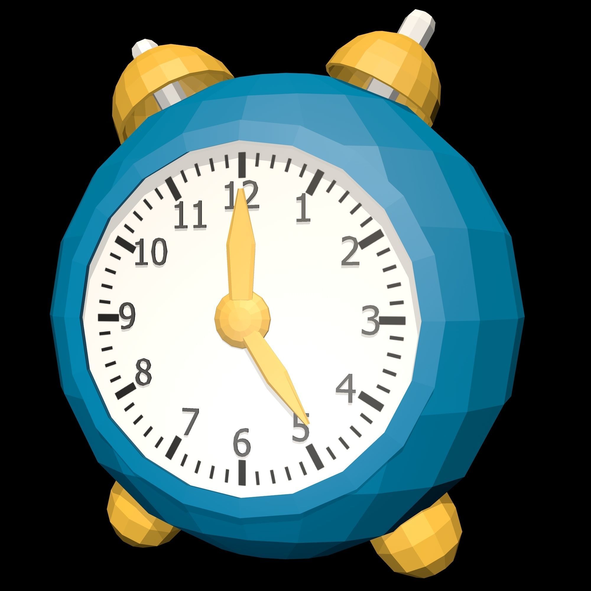 Cartoon Alarm Clock 3D model_5