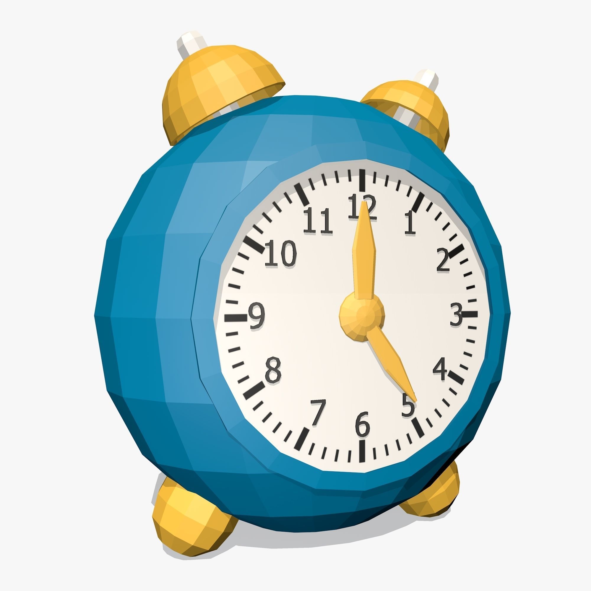 Cartoon Alarm Clock 3D model_2