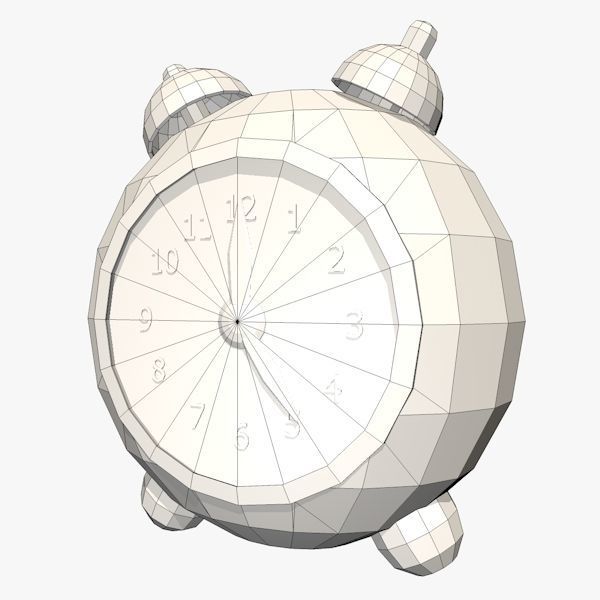 Cartoon Alarm Clock 3D model_6