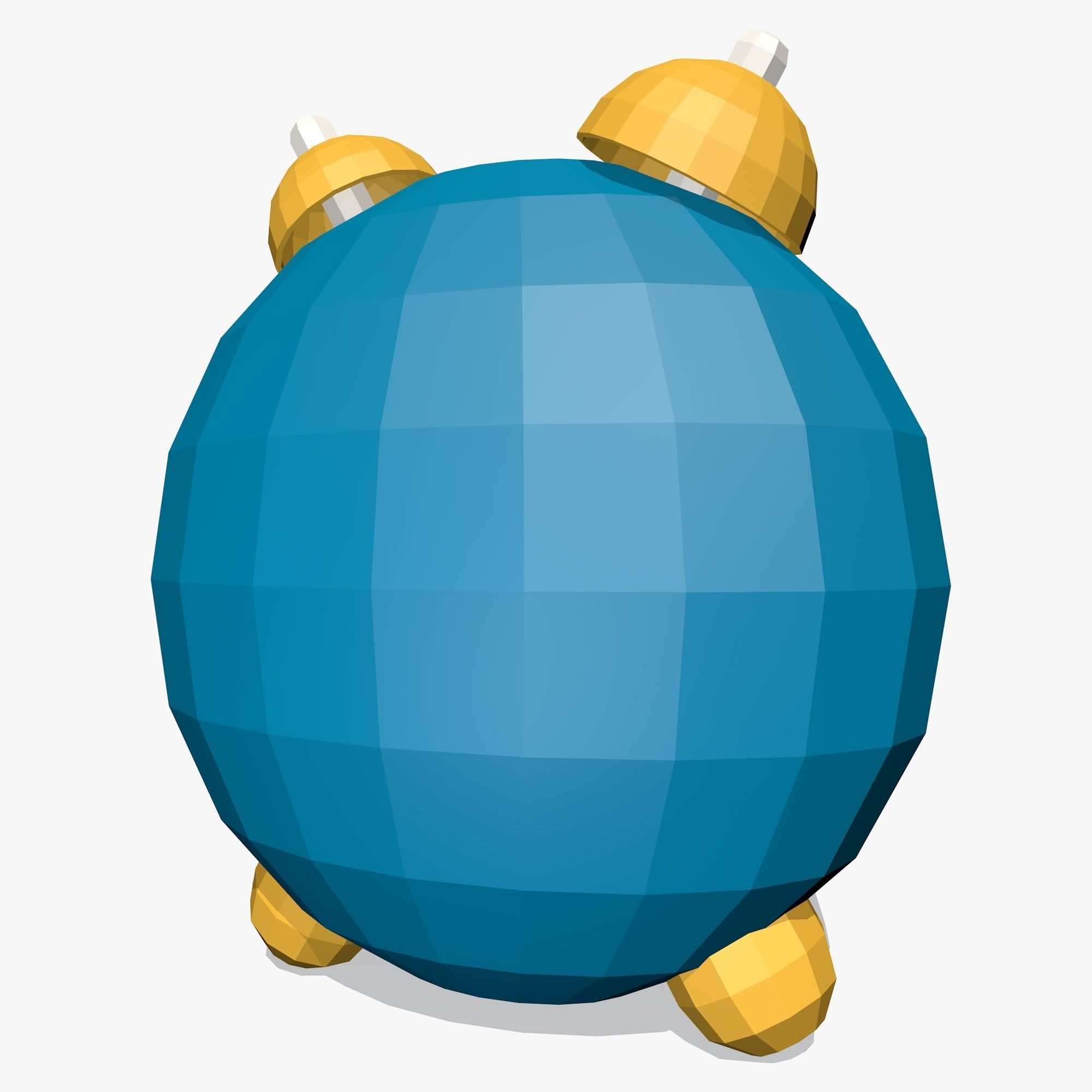 Cartoon Alarm Clock 3D model_4