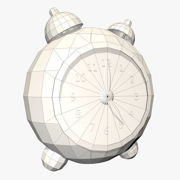 Cartoon Alarm Clock 3D model_7