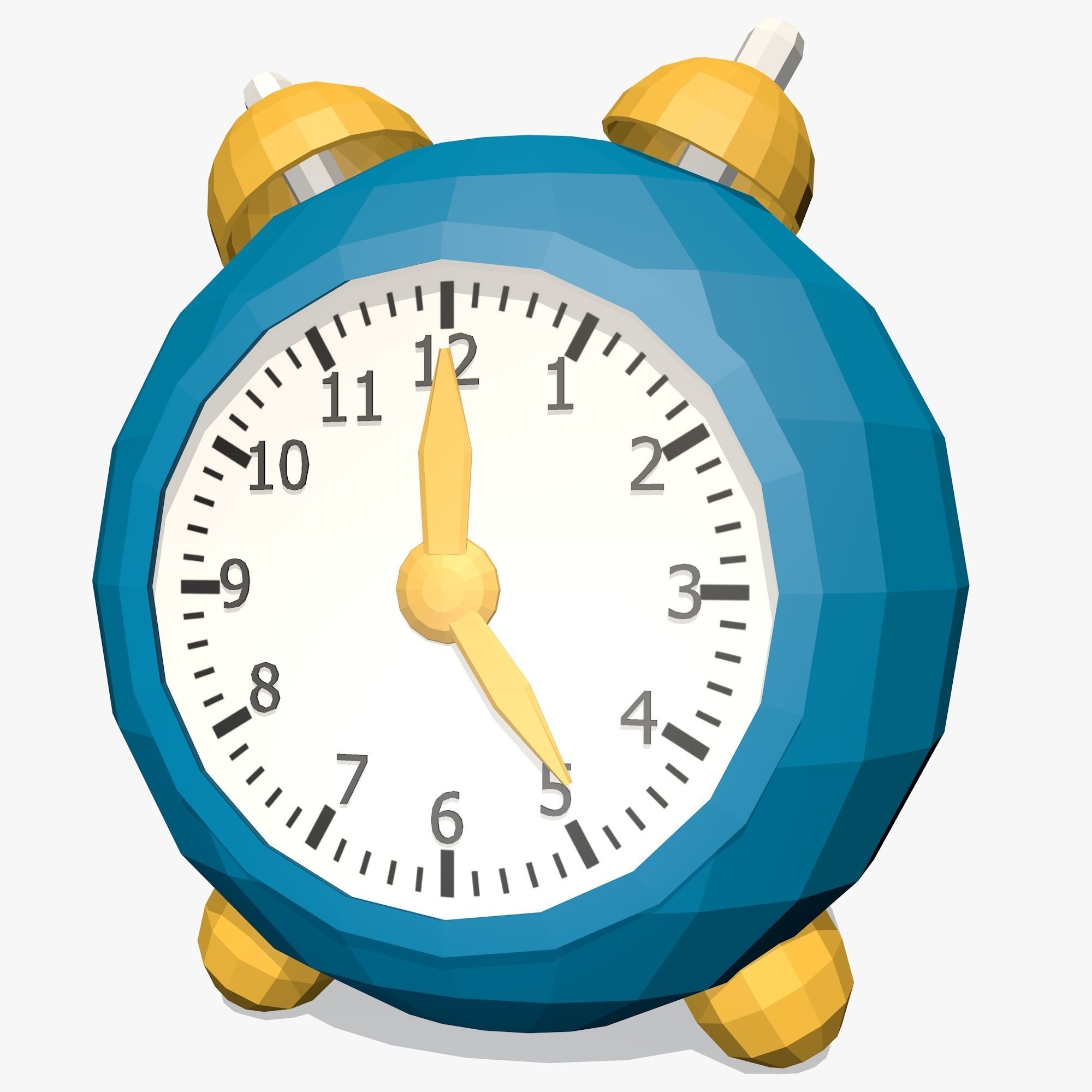 Cartoon Alarm Clock 3D model_1