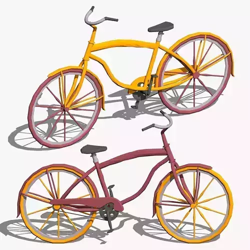 Bicycle in Low Poly Style