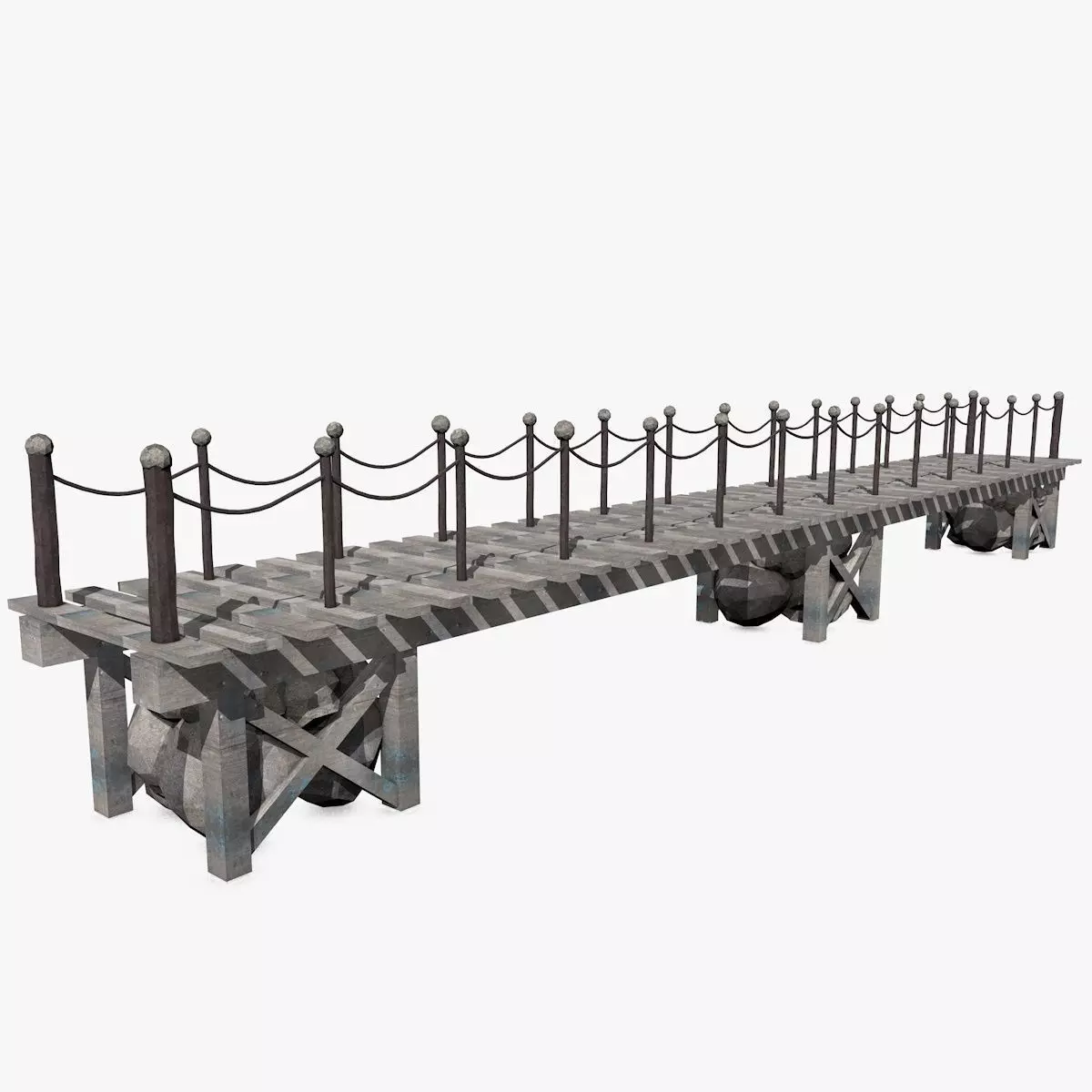 Wooden Bridge 3D model_0