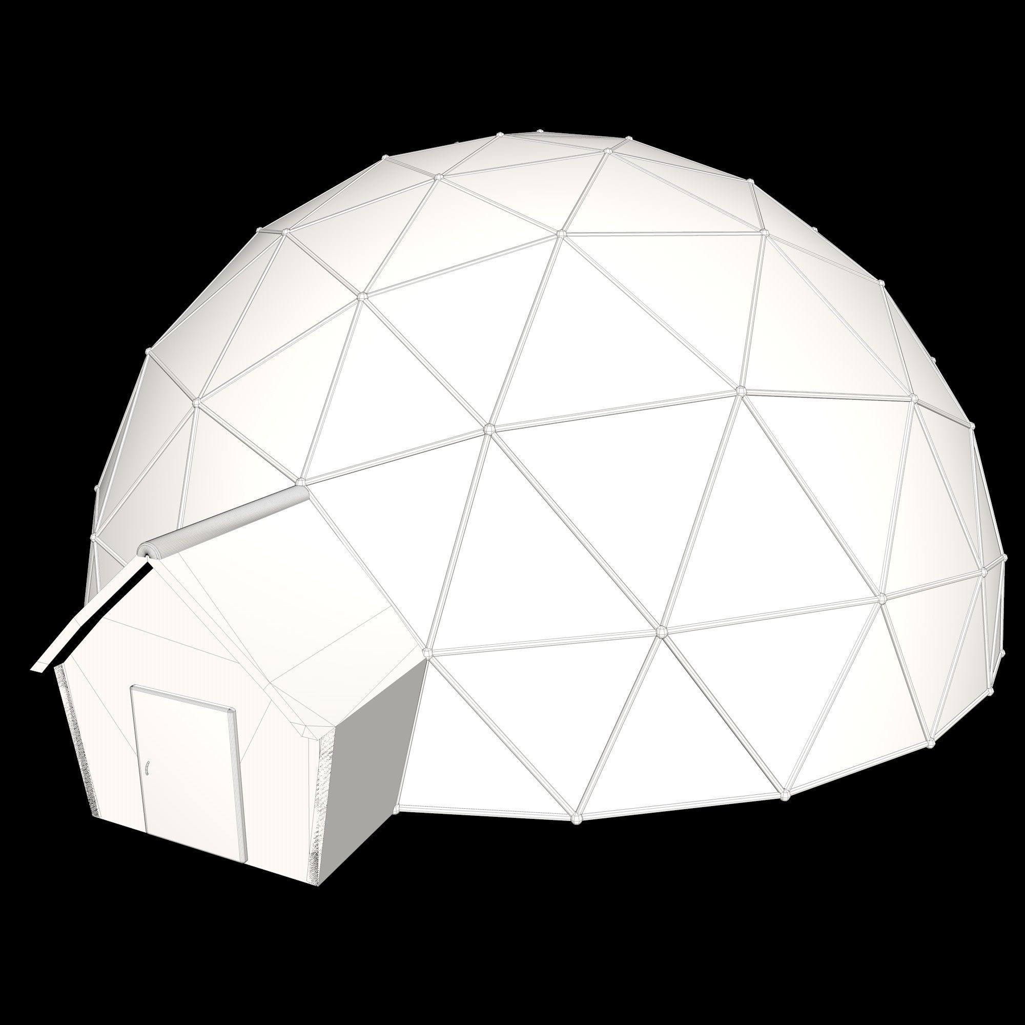 Geodesic Dome 3D model_9