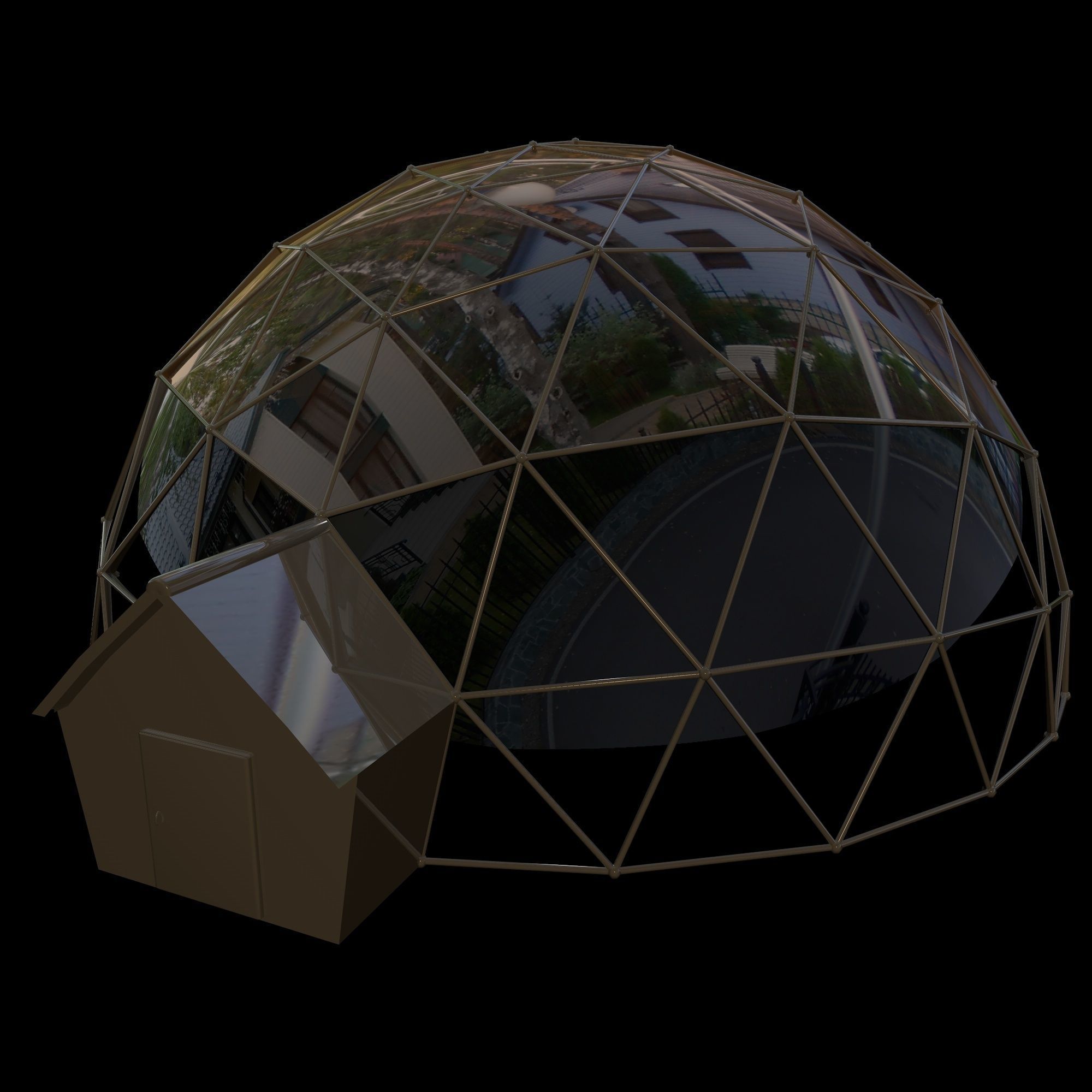 Geodesic Dome 3D model_7