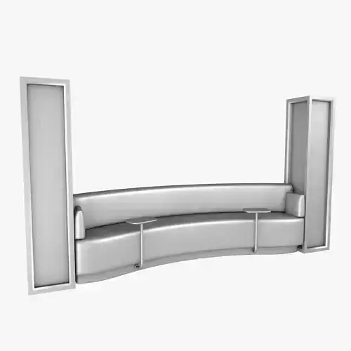 Sofa-Bench curved sofa and table