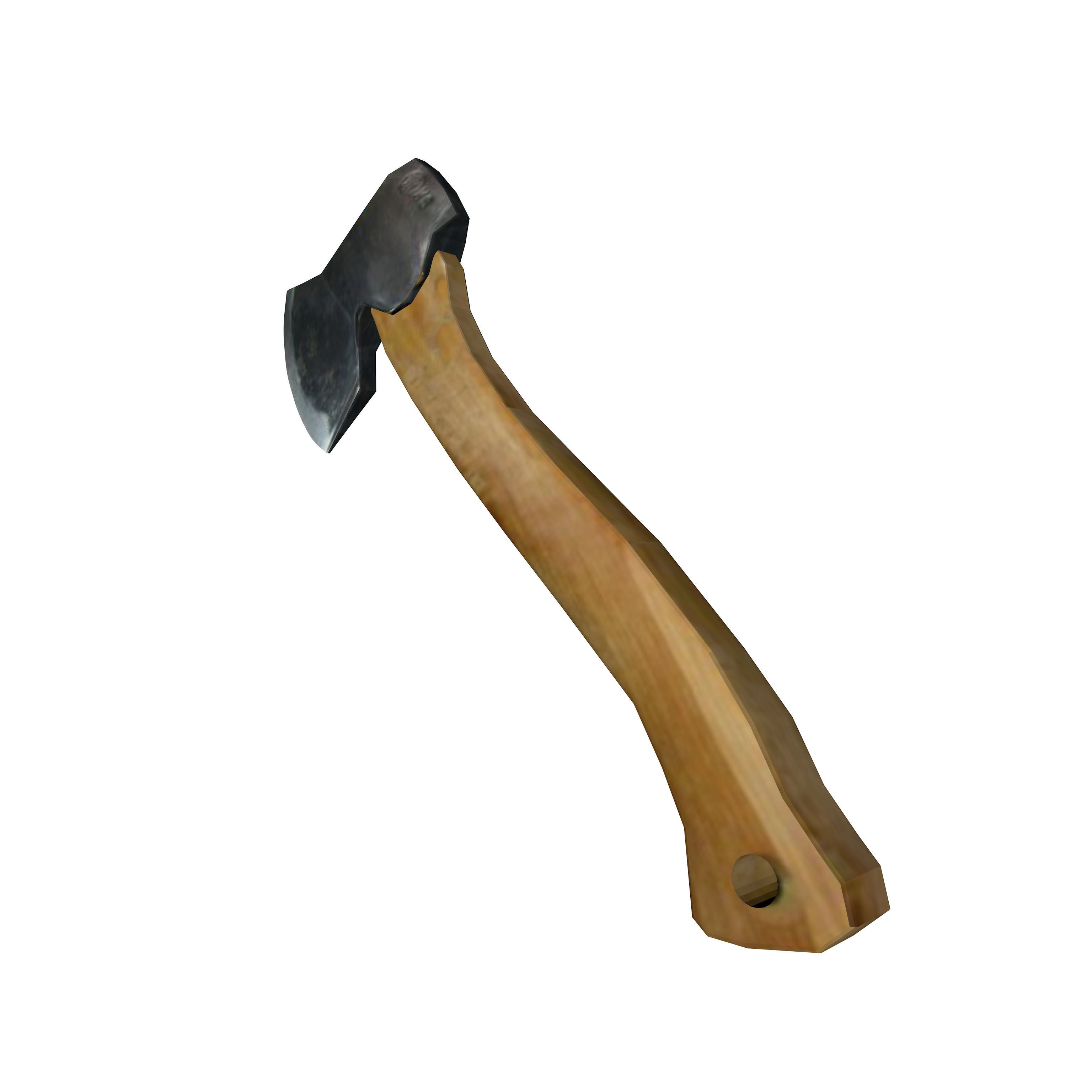 Axe low poly Low-poly 3D model_2