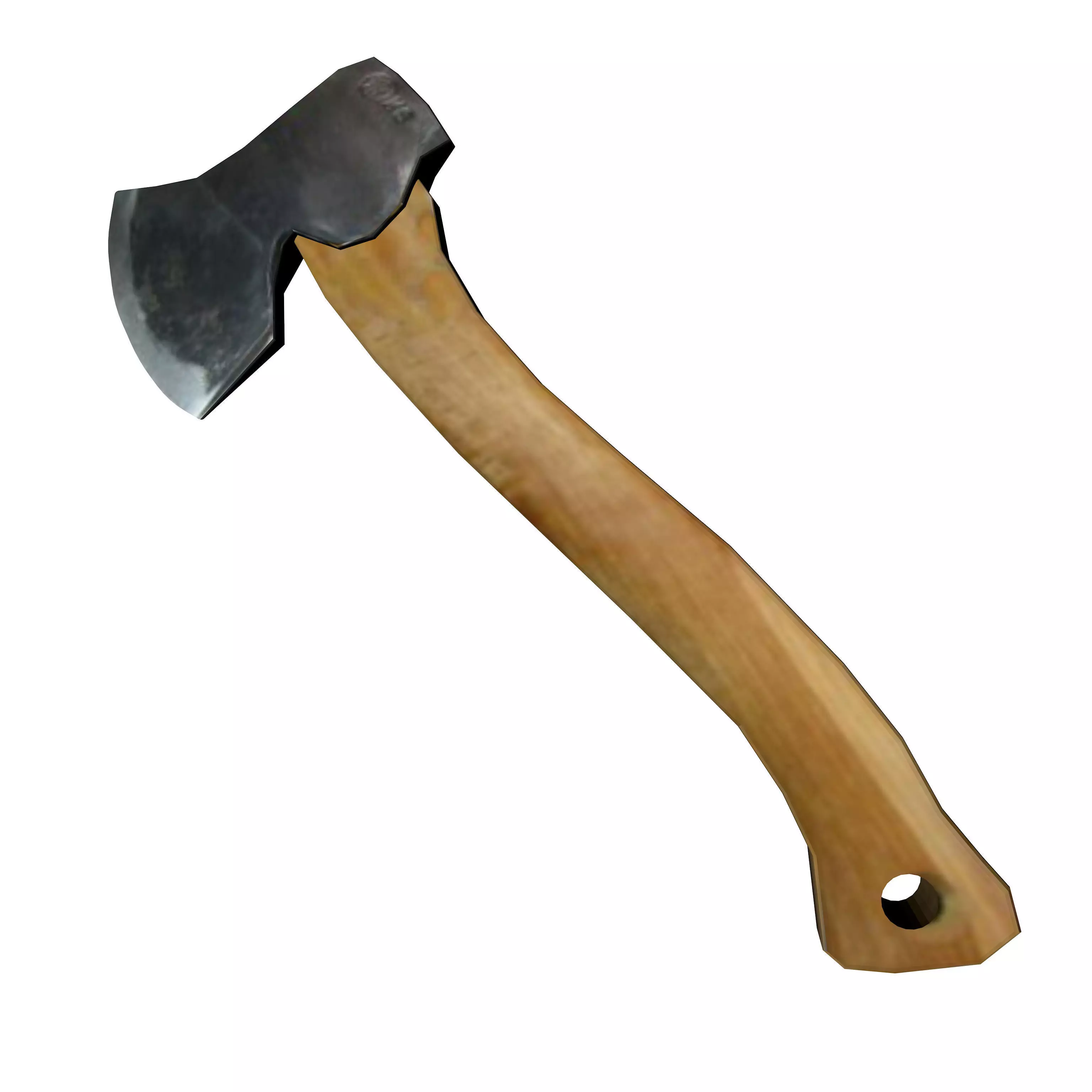 Axe low poly Low-poly 3D model_0