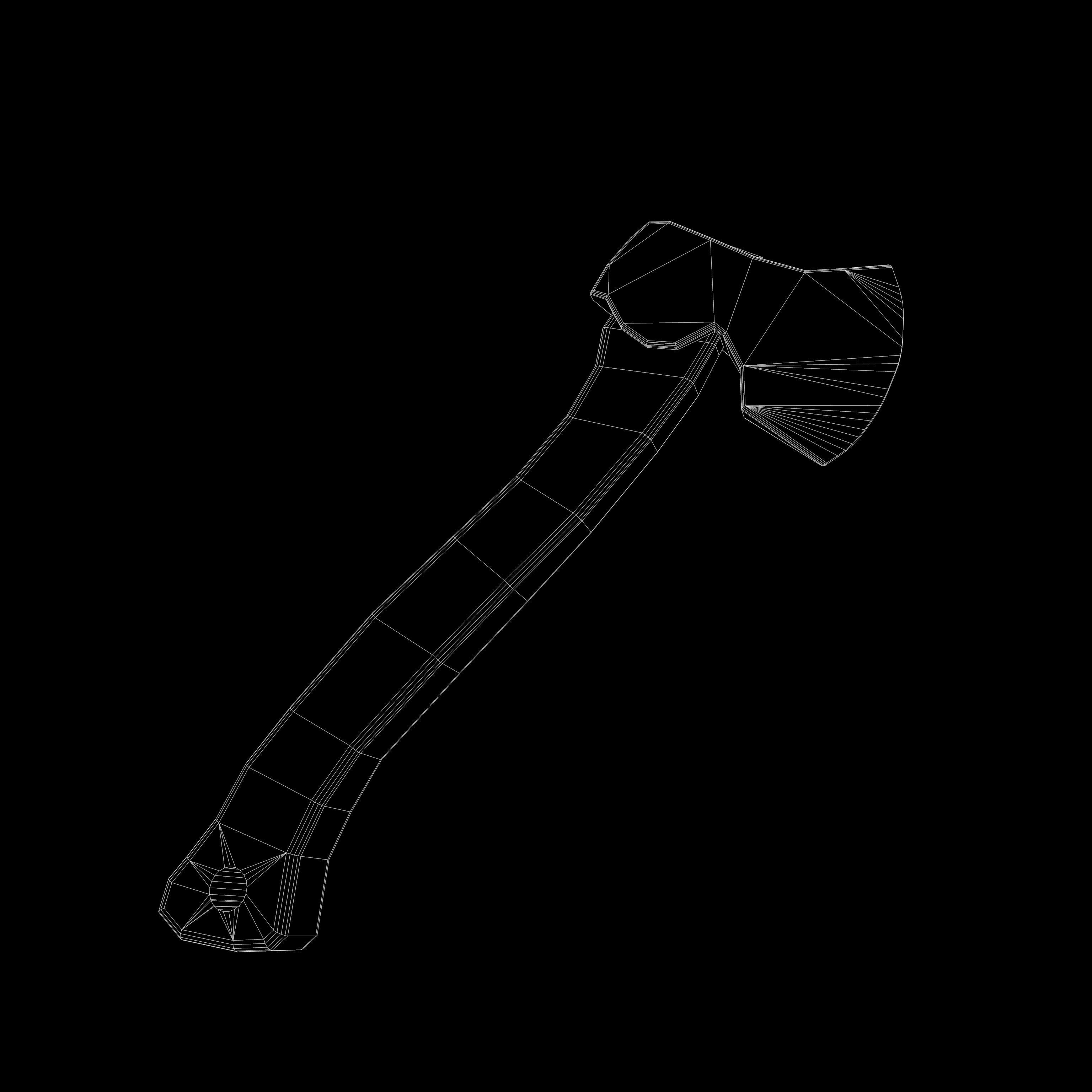 Axe low poly Low-poly 3D model_6