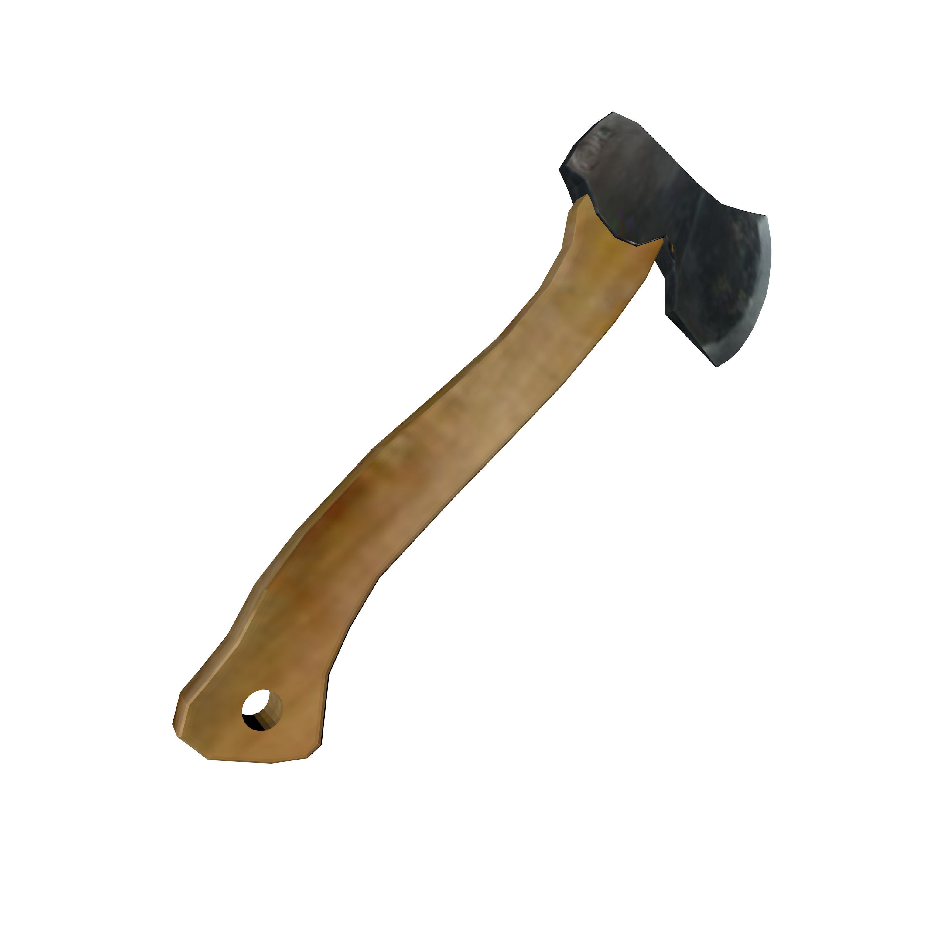 Axe low poly Low-poly 3D model_1