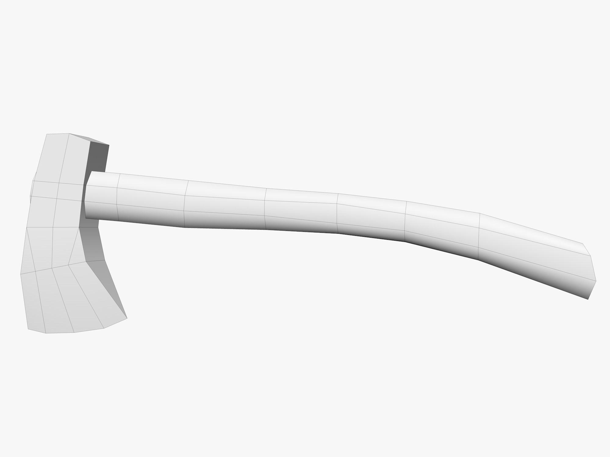 Axes low poly two Low-poly 3D model_4