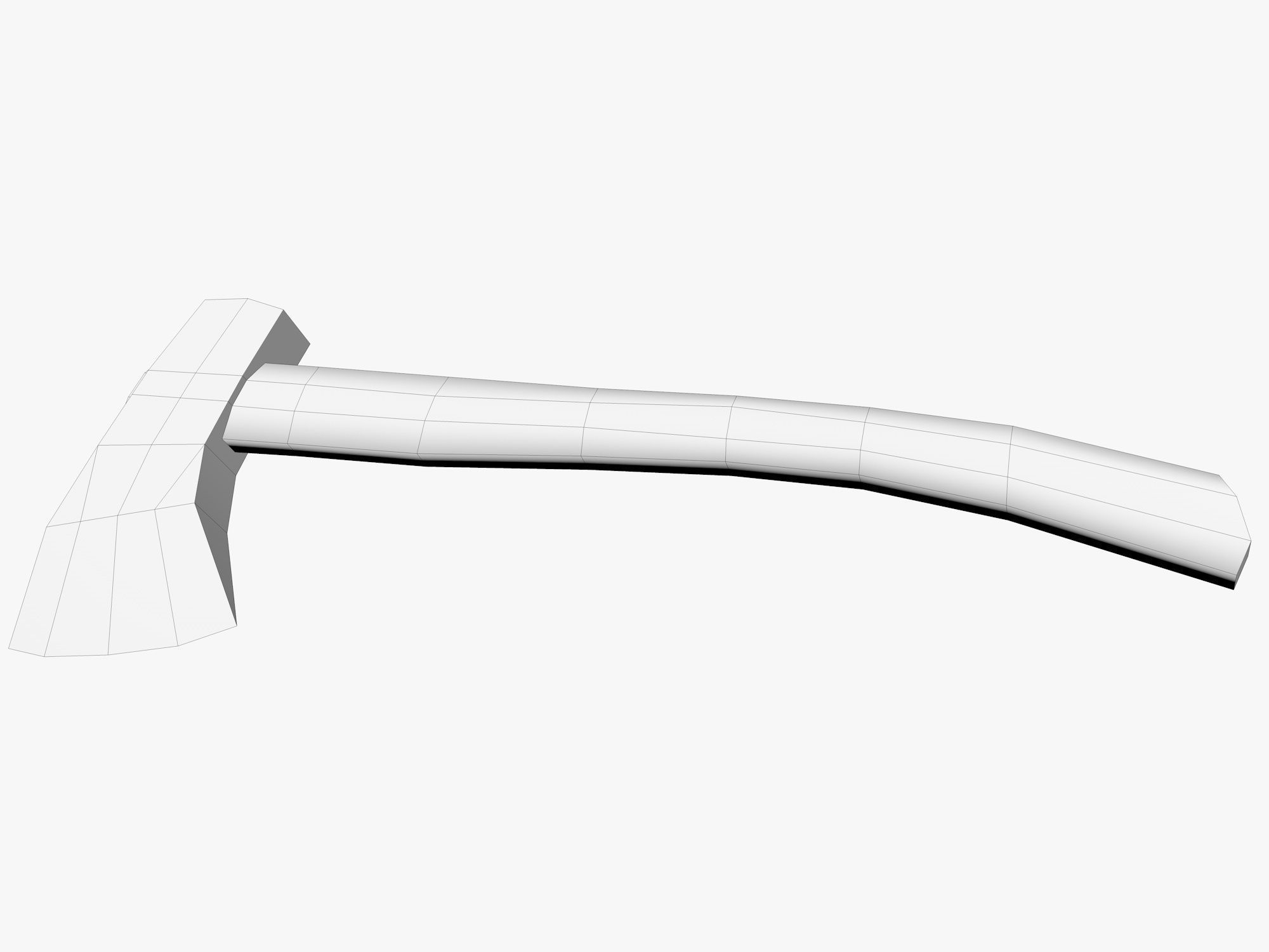 Axes low poly two Low-poly 3D model_3