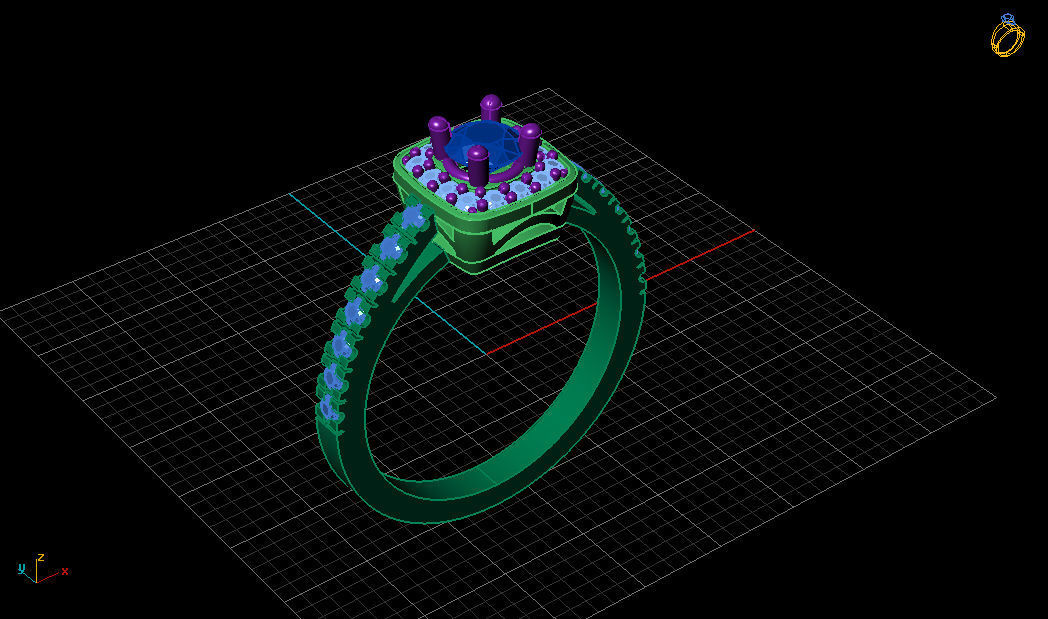 Rosette Ring  3D print model_1