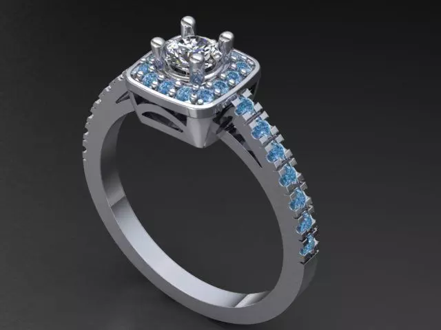 Rosette Ring  3D print model_0