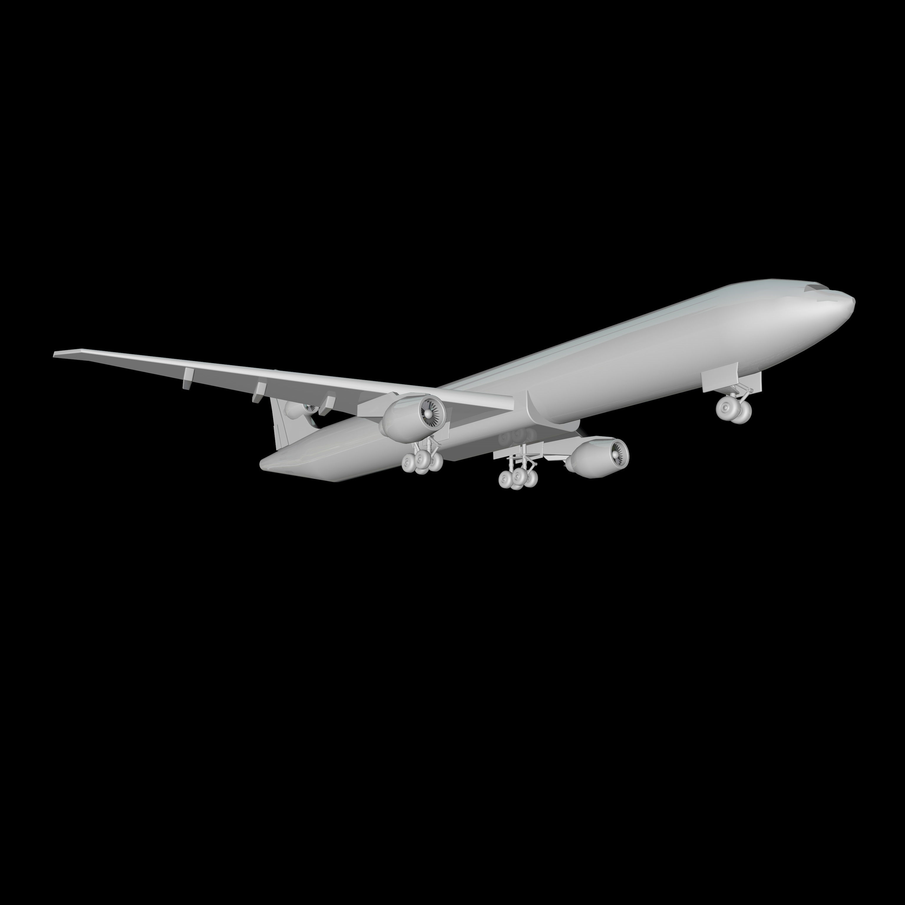 Airplane boeing jetliner - boeing jetliner 3D model_4