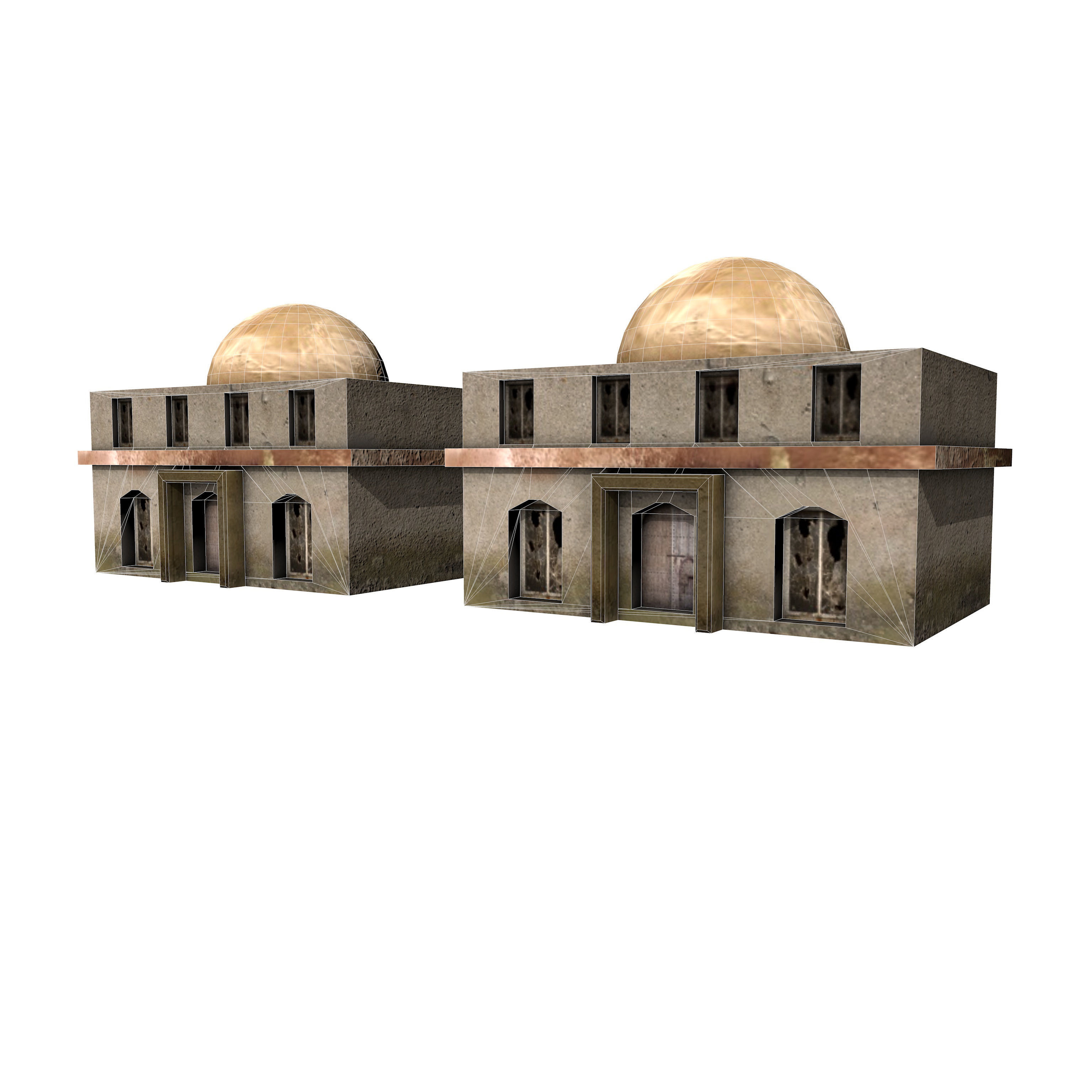 Afghan House Low-poly 3D model_1