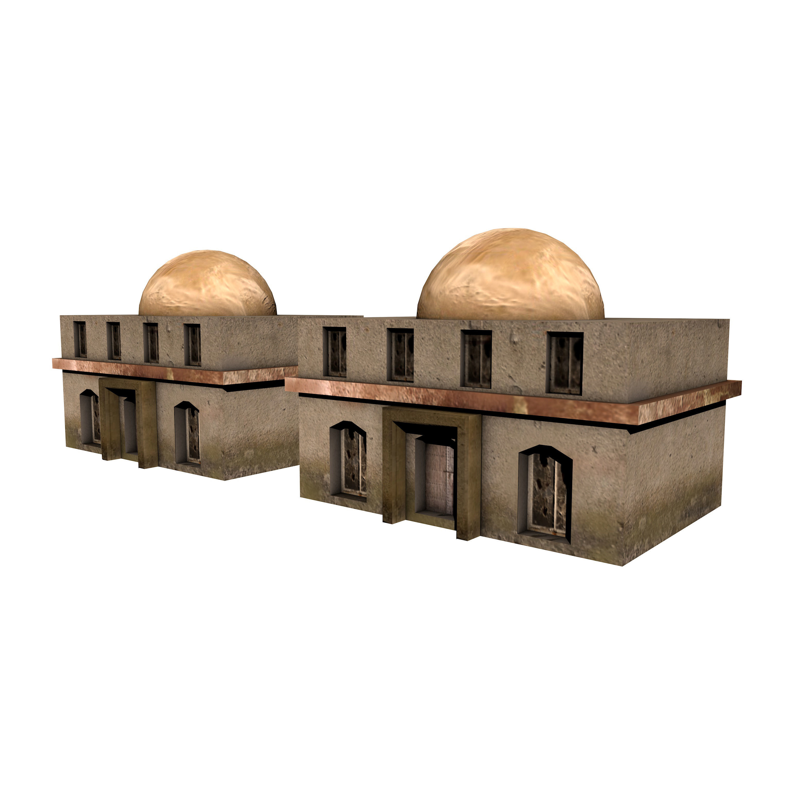 Afghan House Low-poly 3D model_3