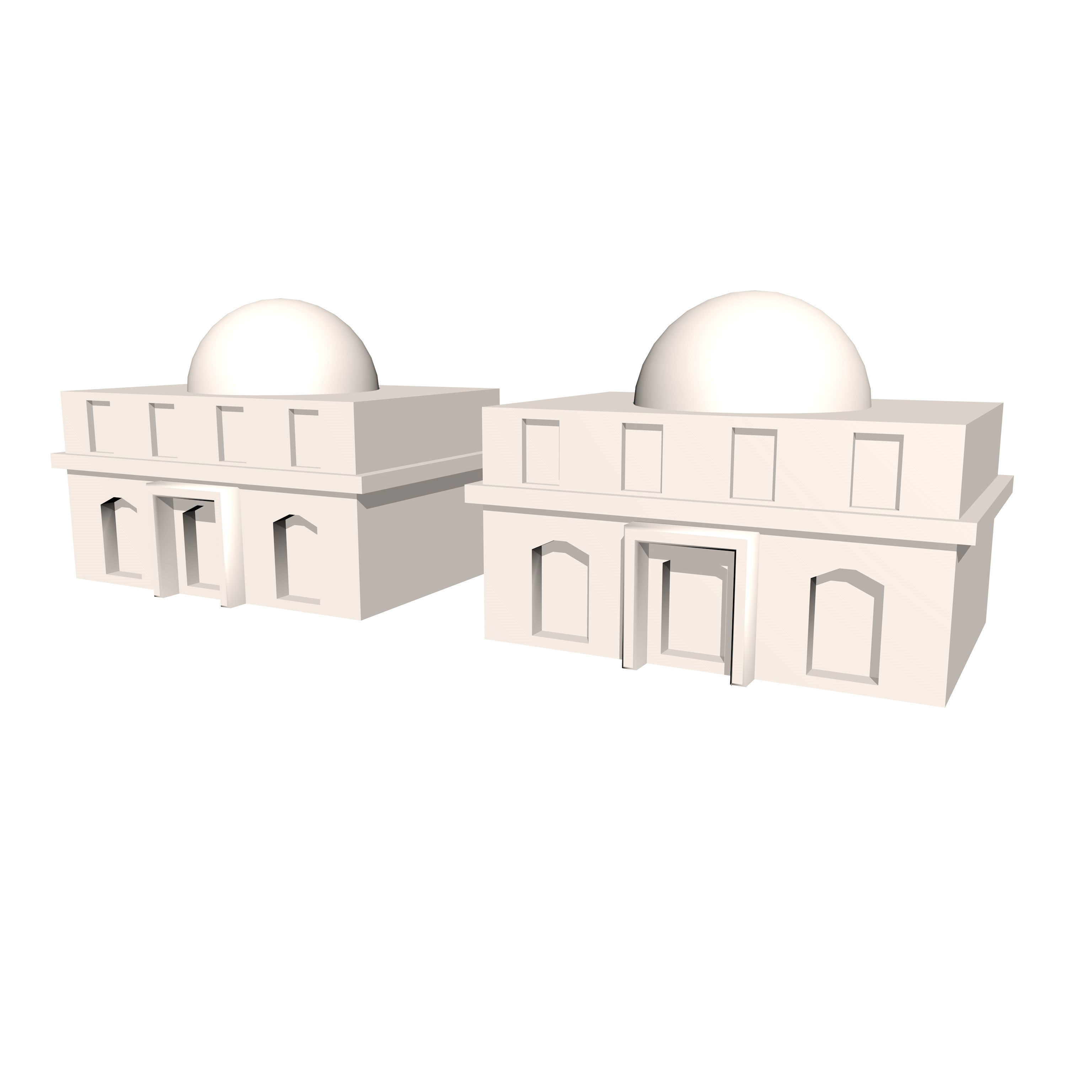 Afghan House Low-poly 3D model_7
