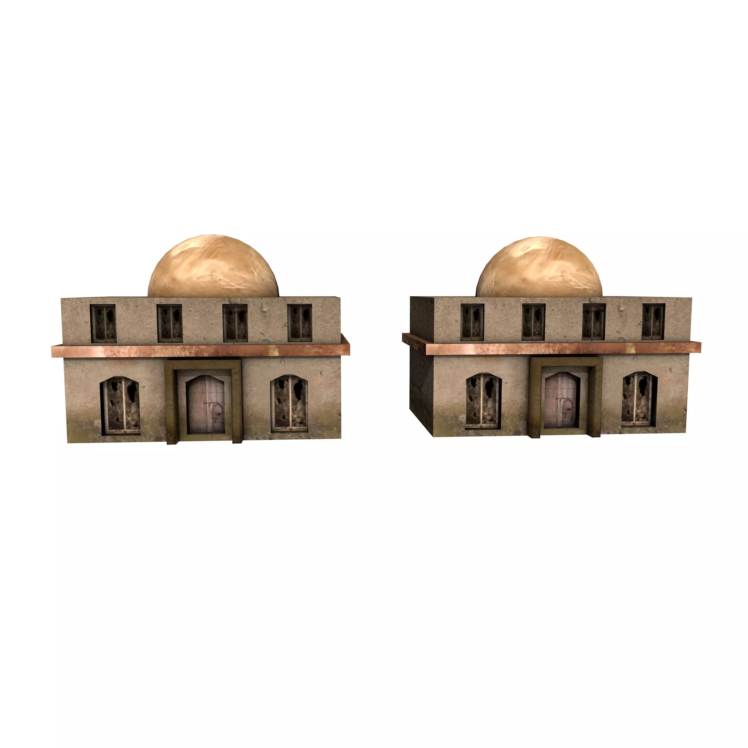 Afghan House Low-poly 3D model_0
