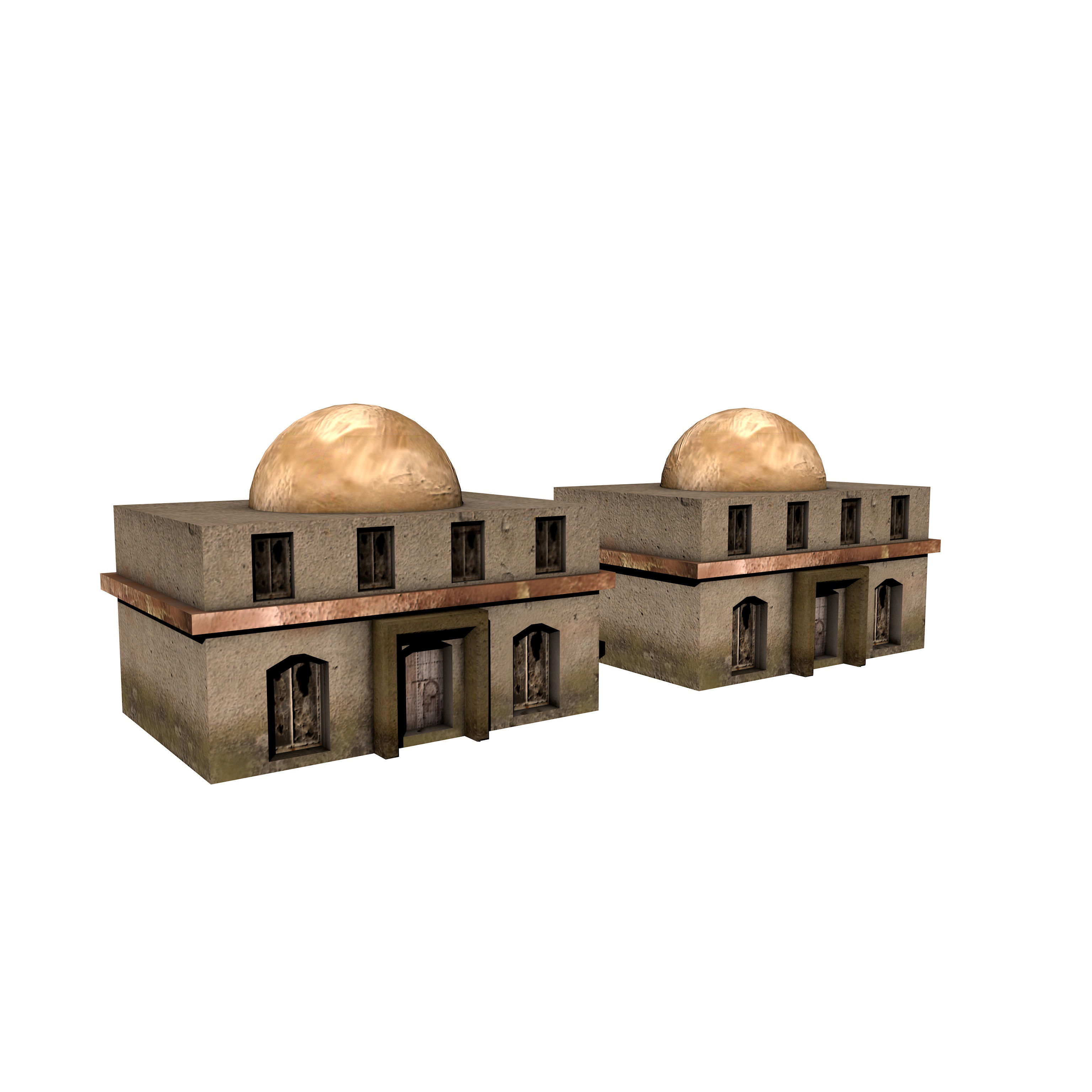 Afghan House Low-poly 3D model_4