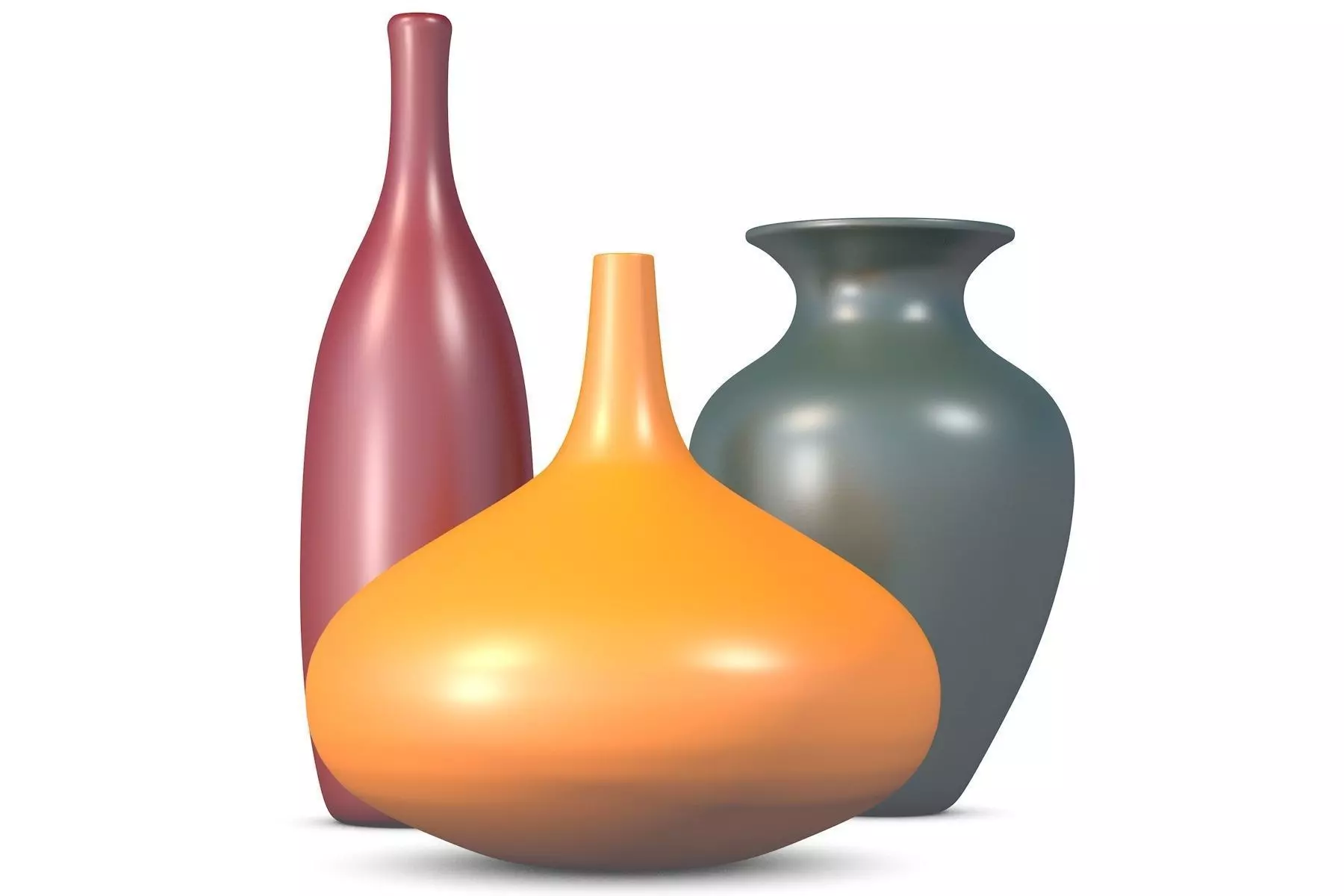 Three Vases 3D model_0