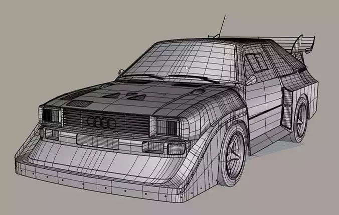 Audi S1 Quattro group B 3D model