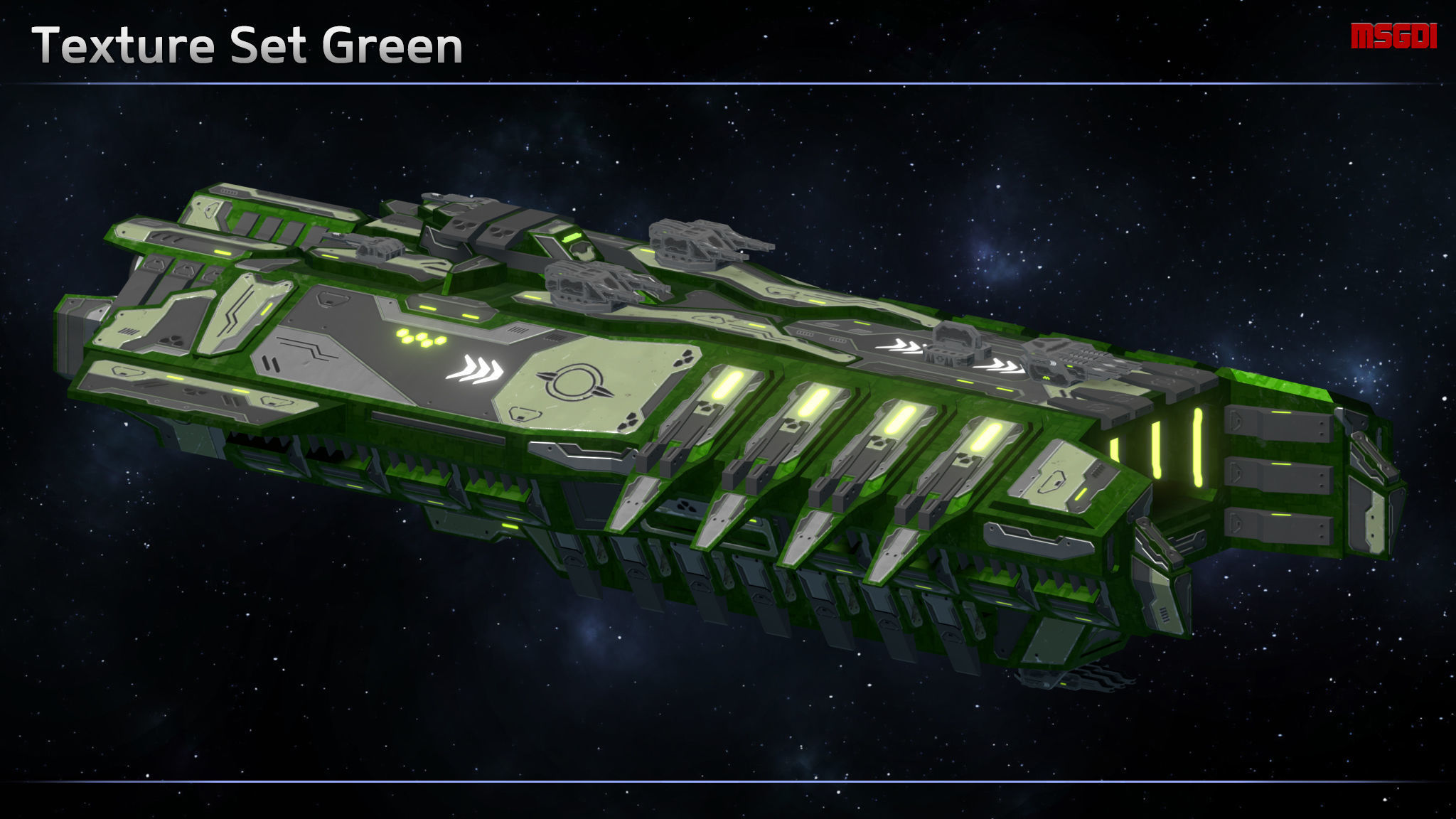 Spaceship Enkar Republic Cruiser Thulmar Low-poly 3D model_7