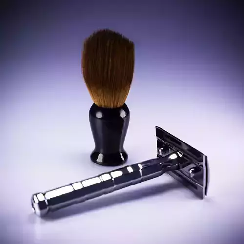 vintage razor scene 3D model