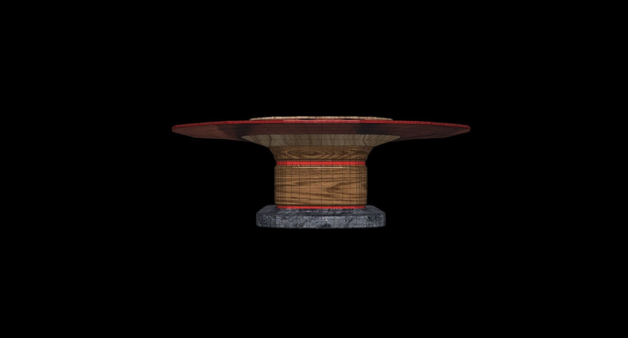 Coffee Table - Dinner table  Low-poly 3D model_1