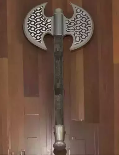 Medieval axe two edged 