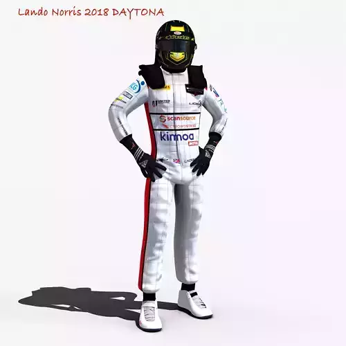 Norris Daytona 2018 Low-poly 3D model