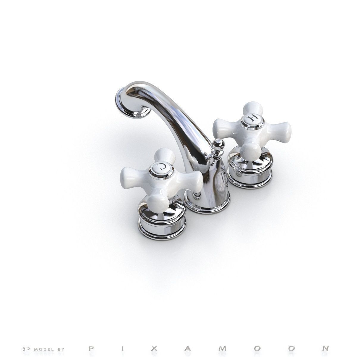 Faucet - bathroom 3D model_4