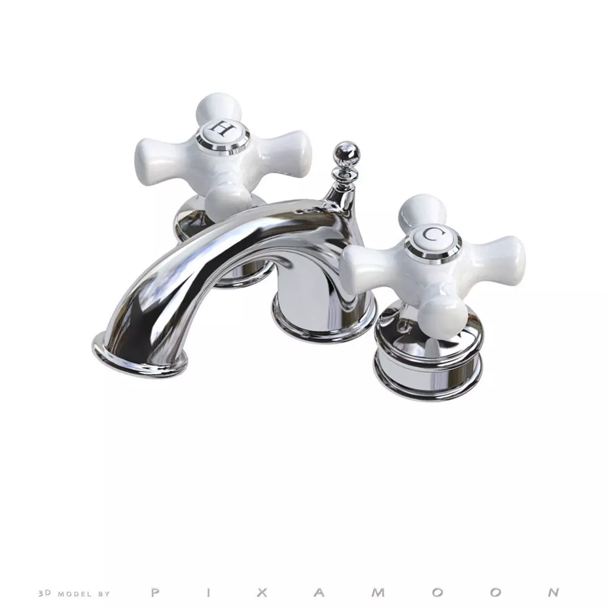 Faucet - bathroom 3D model_0