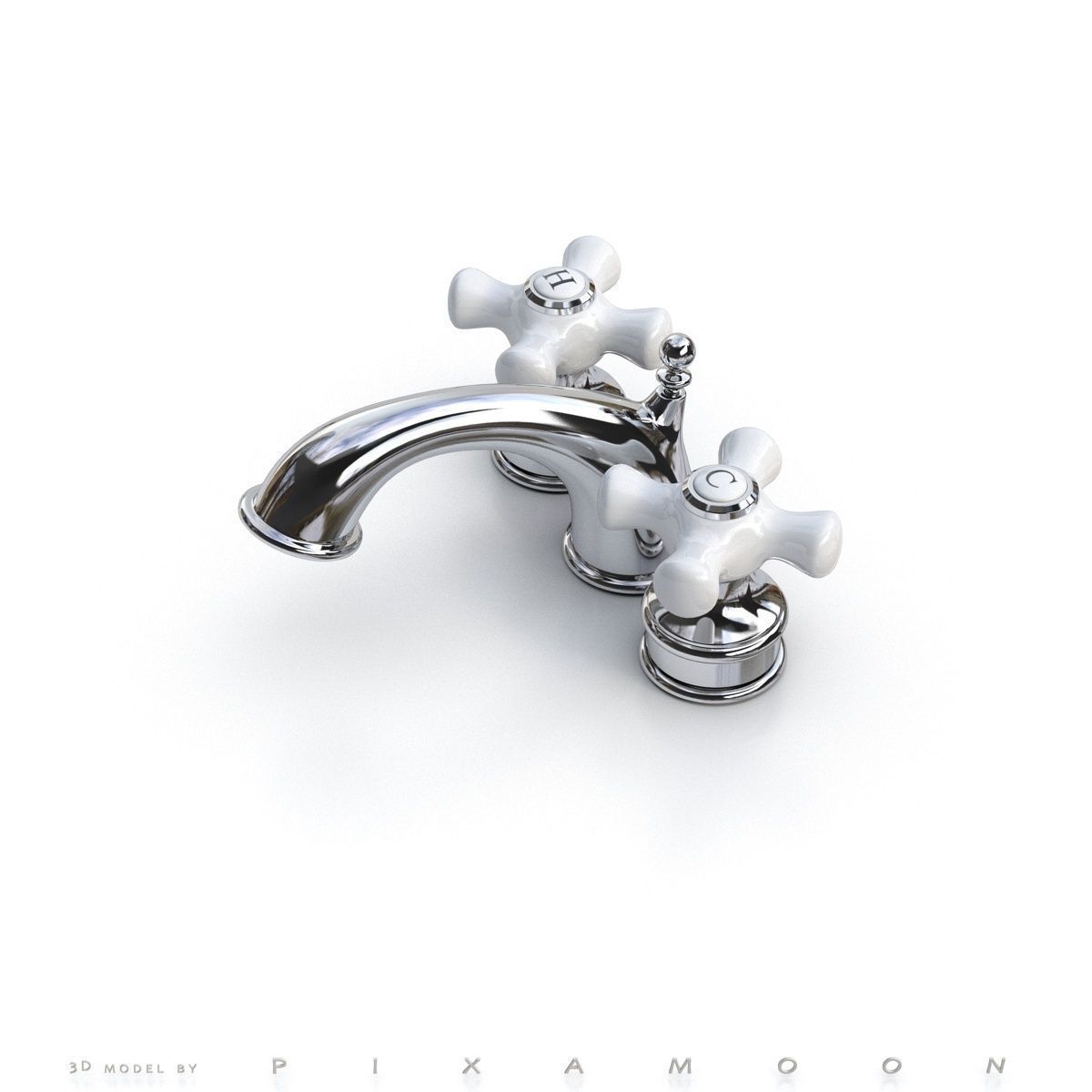 Faucet - bathroom 3D model_1
