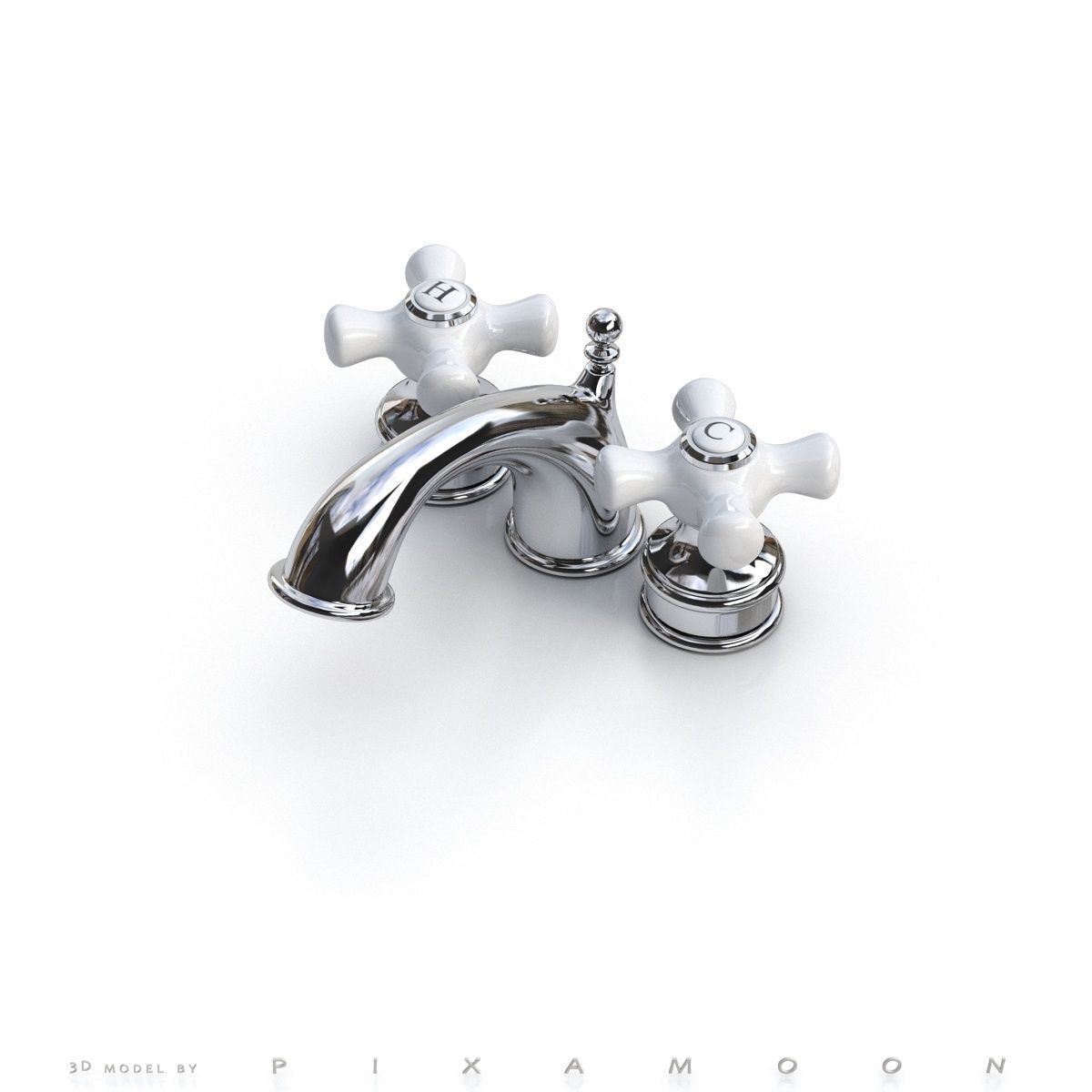 Faucet - bathroom 3D model_3