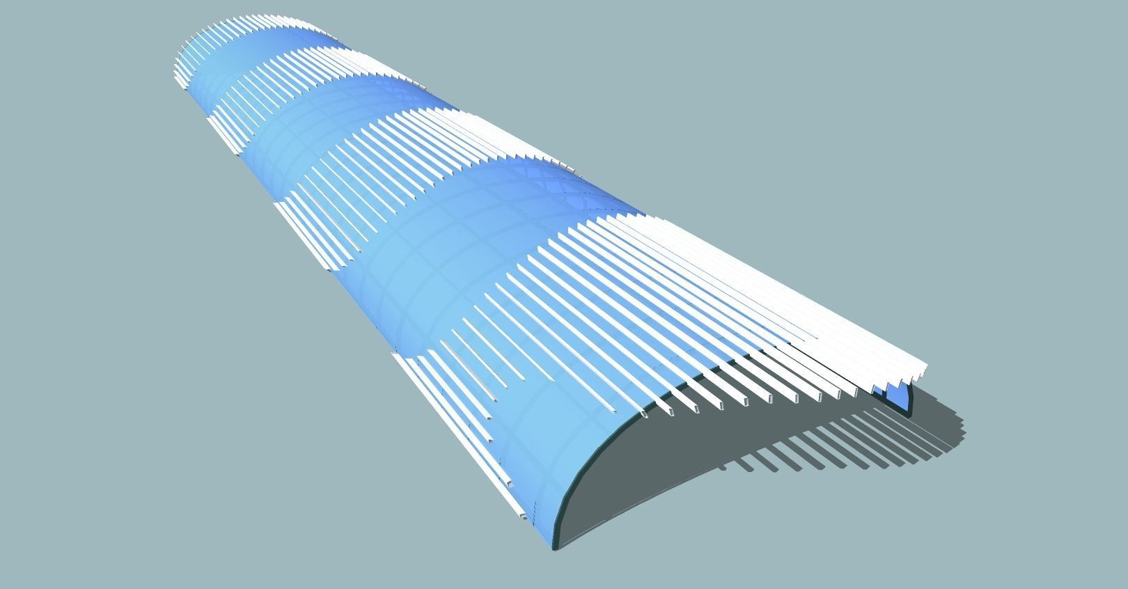 Glass canopy  3D model_1