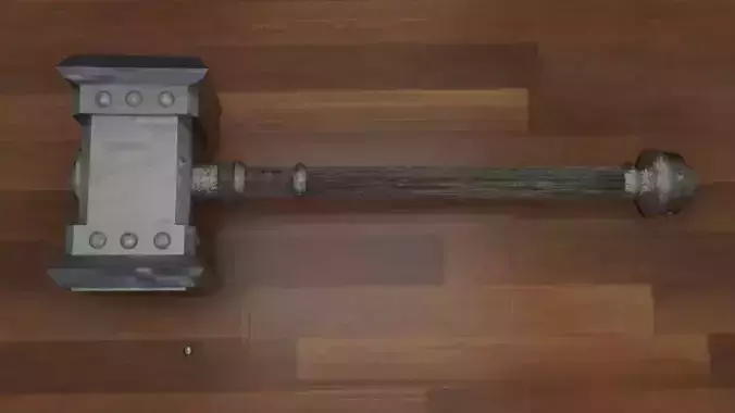 One iron batle hamer with wood handle